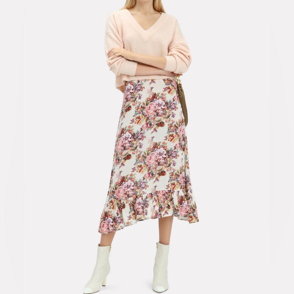 Auguste The Label | Bijoux Island Midi Skirt Coral | US 2